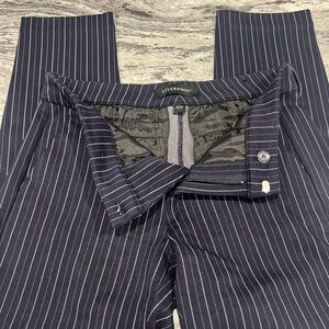 Liverpool Dark Blue Pinstripe Trousers